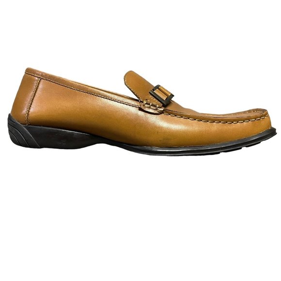 Florsheim Brown Leather Monk Strap Square Moc Toe Loafer Shoes Mens Size 10.5 D main image 12
